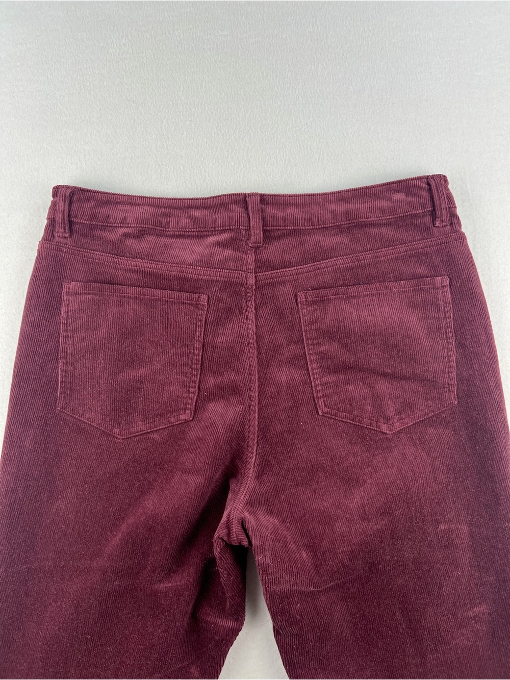 Quince Organic Stretch Corduroy Straight Leg Pant Barolo Burgundy 5 Pocket Sz 14 - Picture 7 of 12